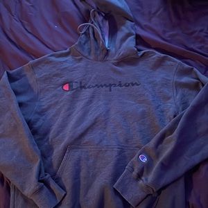 champion dark grey hoodie